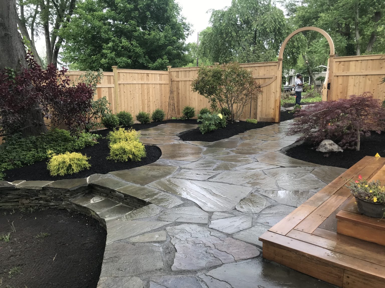 Flagstone Patio Design in Medford Lakes, New Jersey