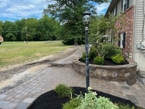 paver walkway and retaining wall in Medford, NJ